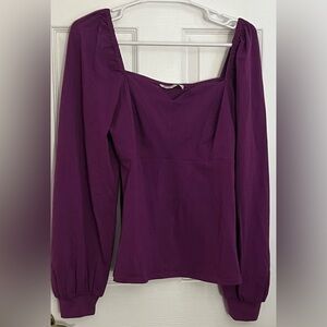 Purple Grace Karin Sweetheart Neck Blouse Size L
